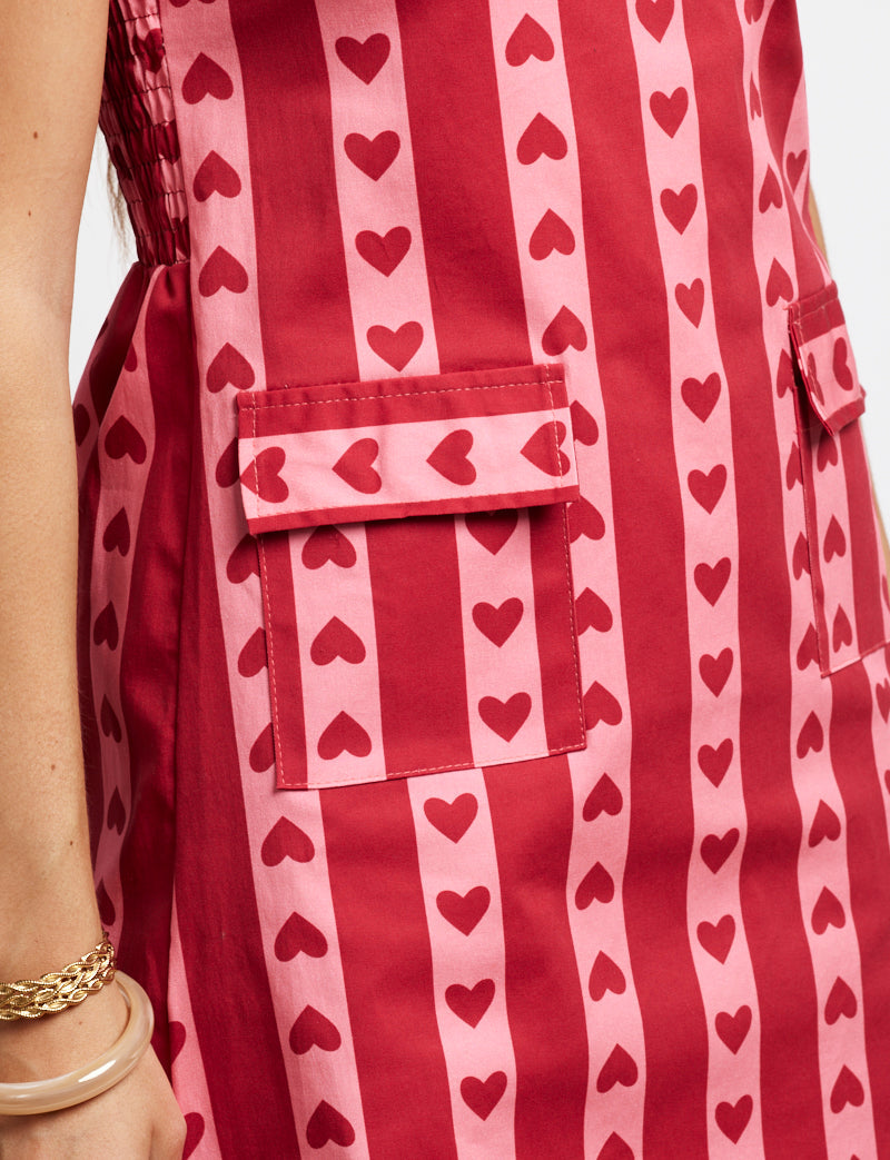 Robe Rouge Coeurs Sisa