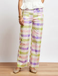 Pantaloni Vichy Verde & Lilla Jordy