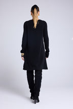 Anastasia Crew-Neck Dress - Black