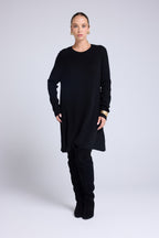 Anastasia Crew-Neck Dress - Black