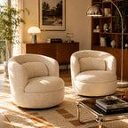 Ander - Swivel Armchair - Fabric - Beige