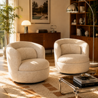 Ander - Sillón Giratorio - Tejido - Beige