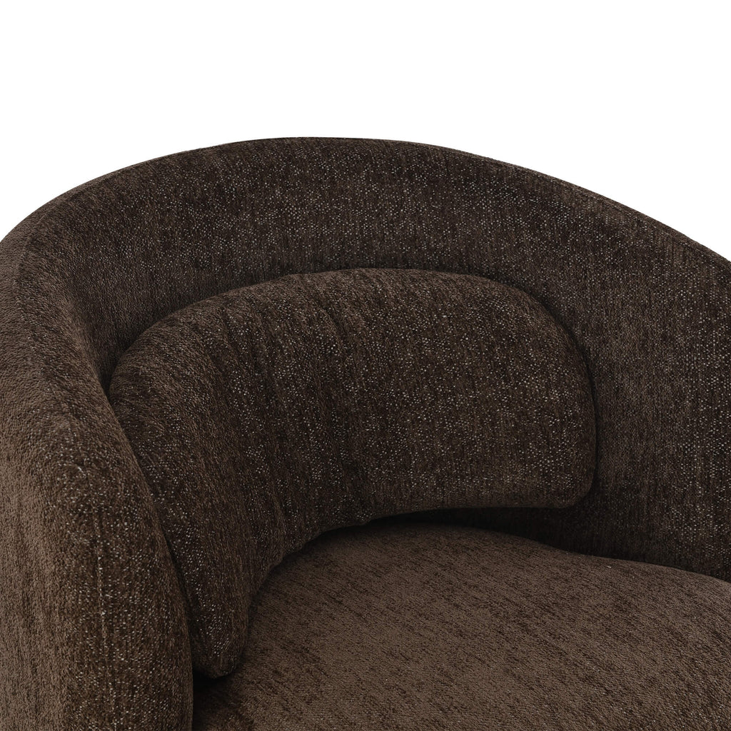 Ander - Sillón Giratorio - Tela - Marrón
