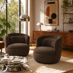 Ander - Sillón Giratorio - Tela - Marrón
