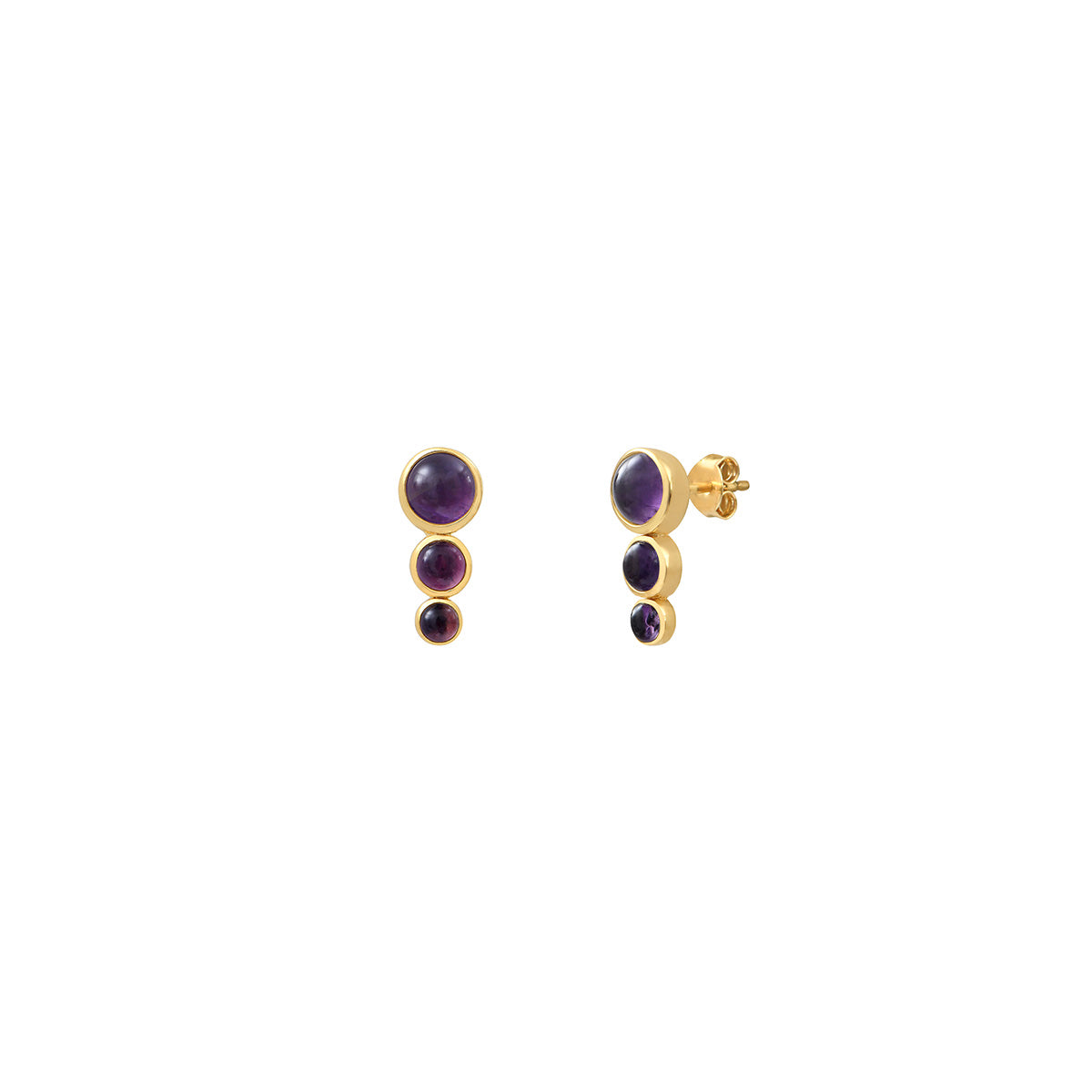 Boucles D'Oreilles Andrea Amethyste