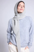 Cagoule Echarpe Unisexe Angela - Gris Clair - Mixte