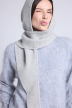 Cagoule Echarpe Unisexe Angela - Gris Clair - Mixte