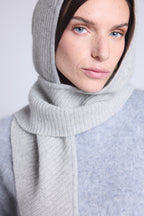 Cagoule Echarpe Unisexe Angela - Gris Clair - Mixte