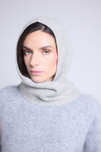 Cagoule Echarpe Unisexe Angela - Gris Clair - Mixte