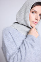 Cagoule Echarpe Unisexe Angela - Gris Clair - Mixte