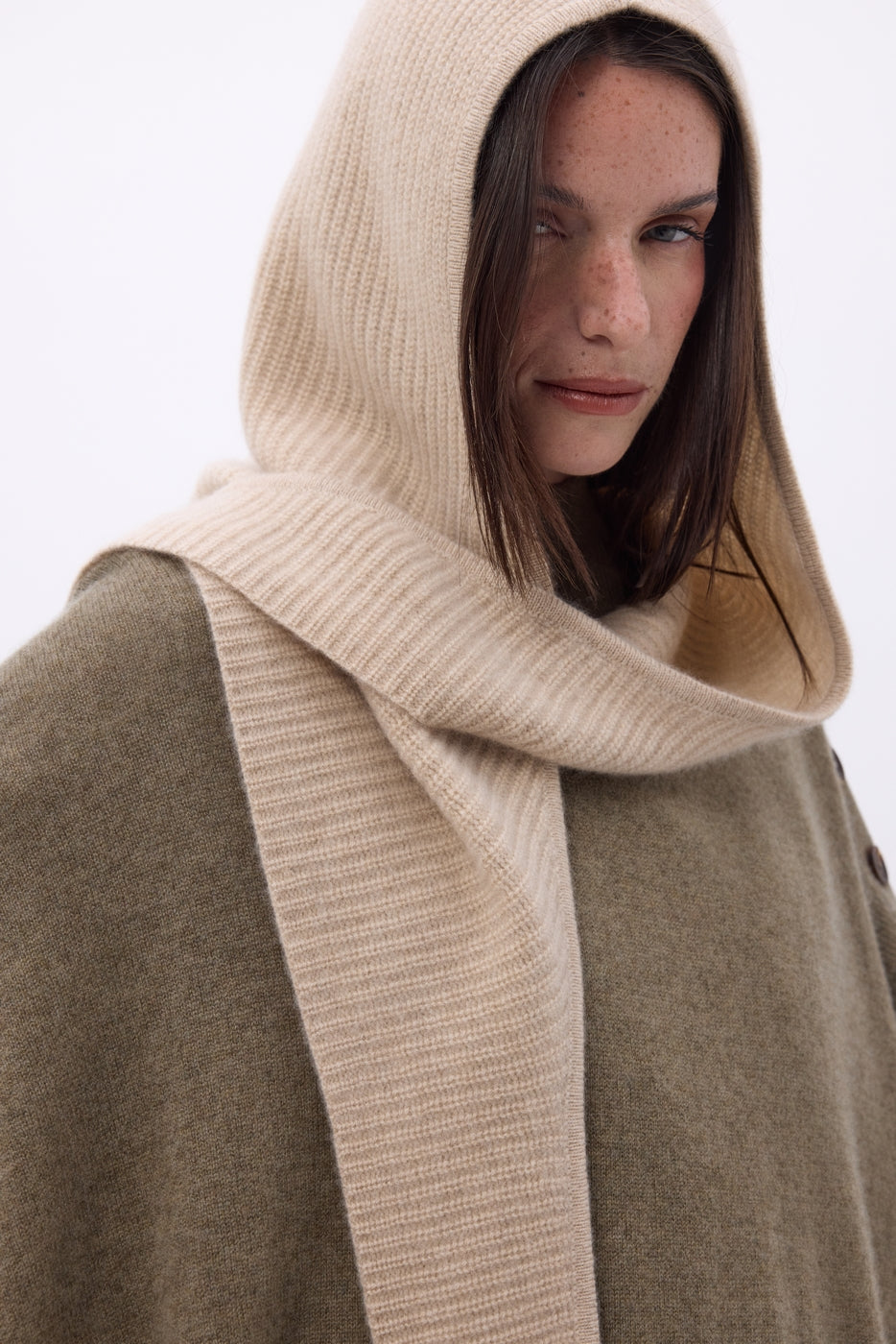 Pasamontañas Bufanda Angela - Beige crema - Unisex