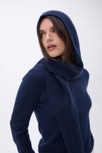 Cagoule Echarpe Angela - Bleu Marine - Mixte