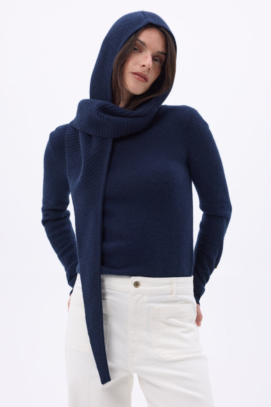 Cagoule Echarpe Angela - Bleu Marine - Mixte