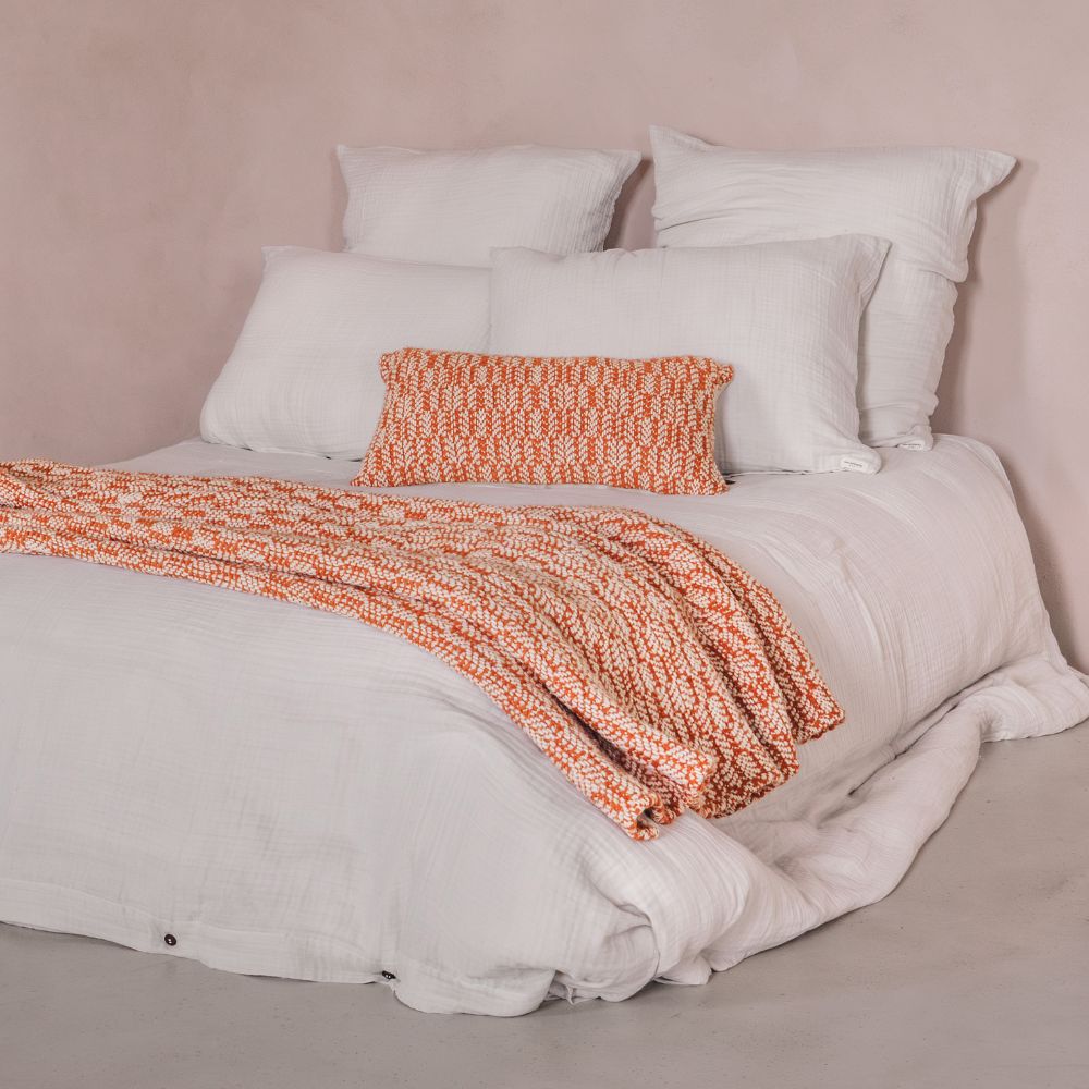 Taie D'Oreiller En Gaze De Coton 65X65Cm
