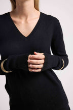 Jersey con mitones Anna - Negro