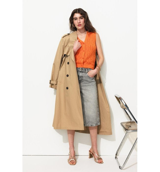 Sleeveless Twisted Vest - Multicolor Striped