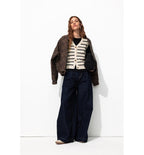 Cardigan Marinière Femme - Naturel Raye