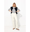 Basile Jean Droit High Rise - Naturel Uni Clair