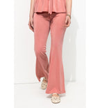 Pantalon en Jersey Fluide - Rose Uni Colore