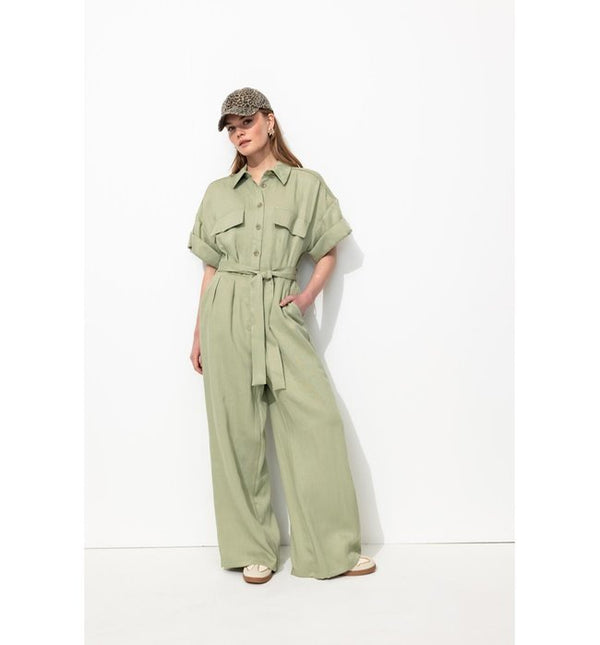 Women's Jumpsuit - Plain Light Khaki