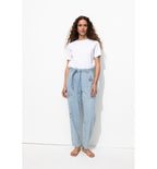 Women's Light Embroidered Jeans - Plain Dark Jeans