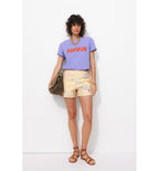 Mujer Shorts acolchados bordados - Naturaleza Estampado