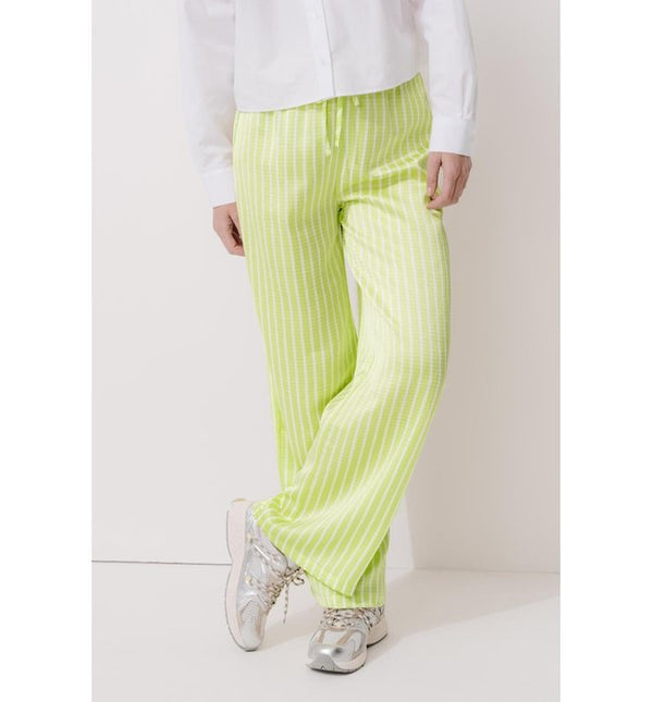 Mujer Satén Perneras anchas Pantalones - Un Color Amarillo