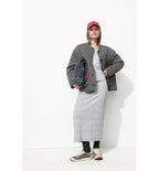Chaqueta acolchada para mujer, unicolor, gris claro
