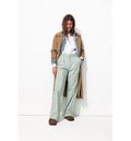 Trench Long Ceinturé Femme - Grège Uni Clair