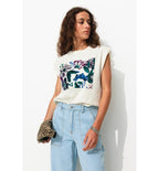 Mujer Camiseta Lentejuelas Estampado Naturaleza