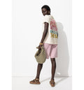 T-shirt à Message Dos Femme - Naturel Imprime