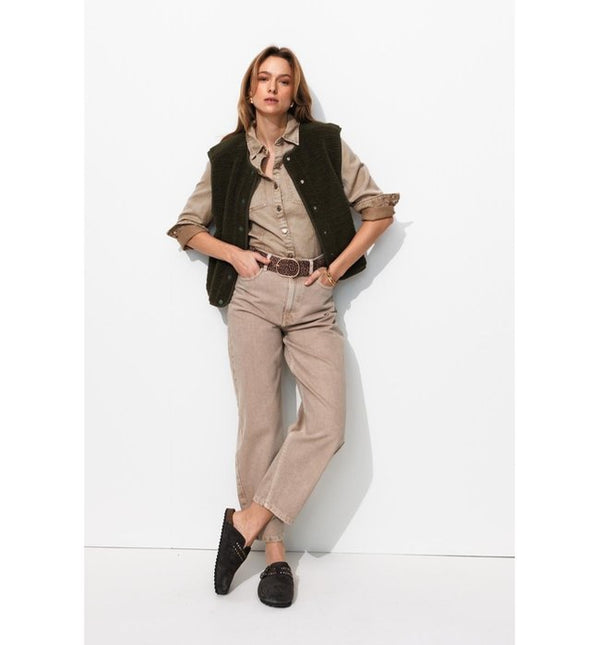 Women's Lyocell Shirt - Natural Plain Light