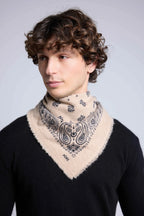 Echarpe Bandana Couronne Apache - Beige Noir - Mixte