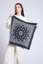 Echarpe Bandana Couronne Apache - Noir Blanc - Mixte