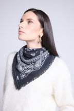 Echarpe Bandana Couronne Apache - Noir Blanc - Mixte
