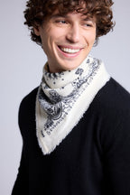 Echarpe Bandana Couronne Apache - Blanc Noir - Mixte
