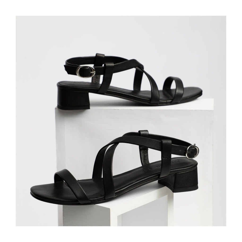Apolina - Sandales A Talon Justine - Noir