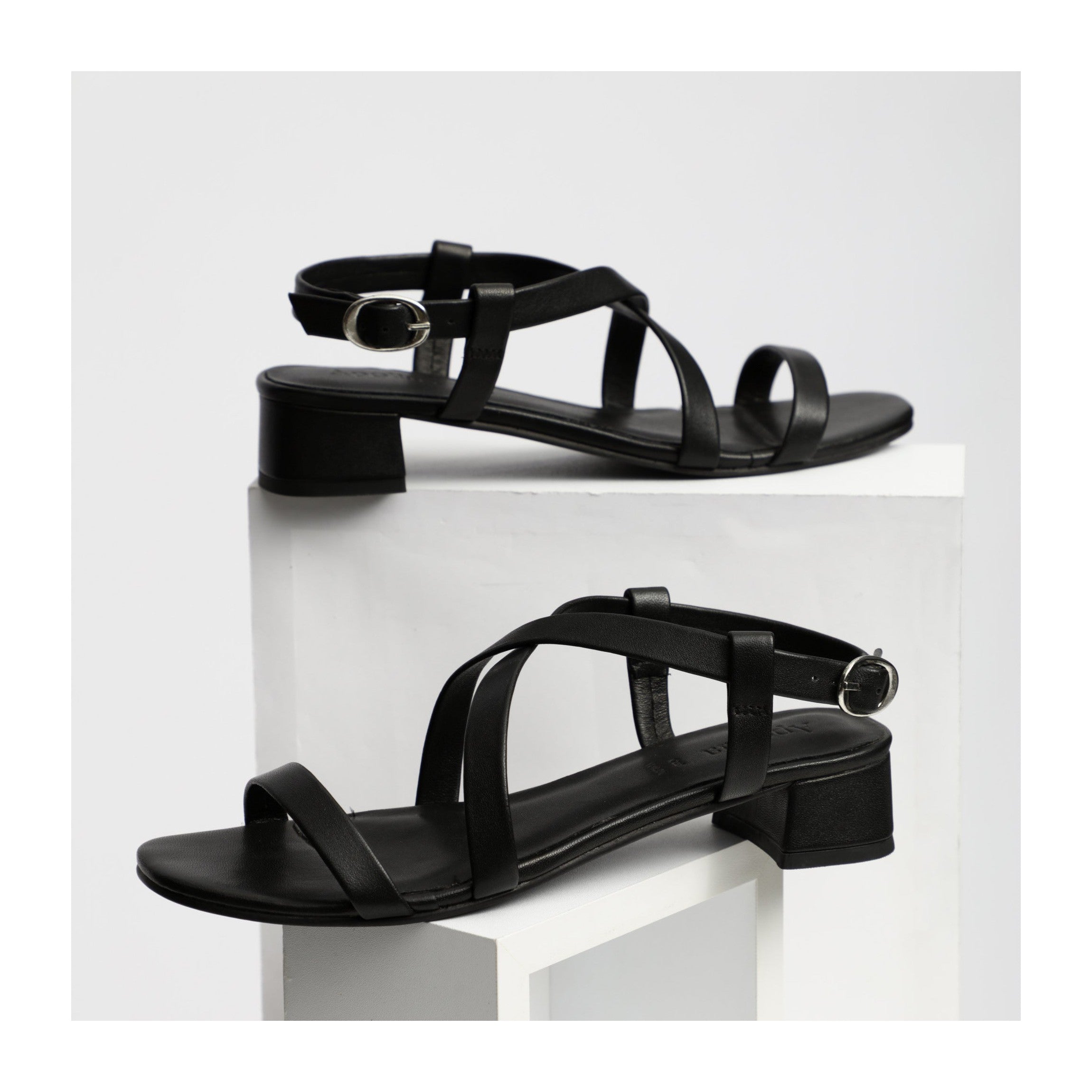 Apolina - Sandales A Talon Justine - Noir