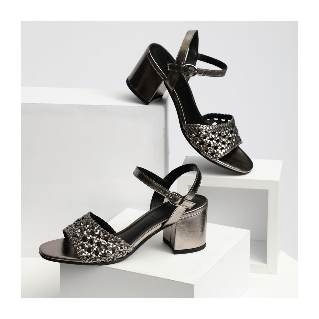 Apolina - Sandales A Talon Romane - Gris