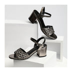 Apolina - Sandales A Talon Romane - Gris