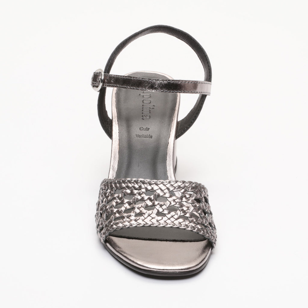 Apolina - Sandales A Talon Romane - Gris
