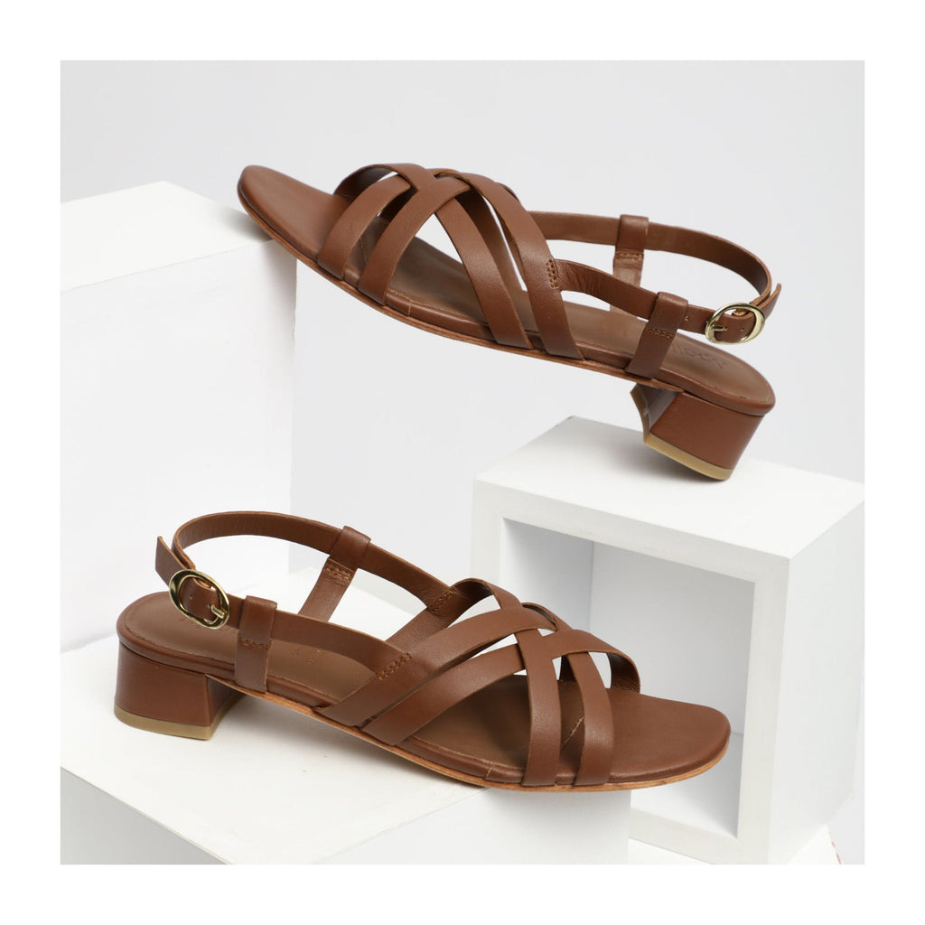 Apolina - Sandalias Tacón Doris - Marrón