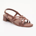 Apolina - Sandalias Tacón Doris - Marrón