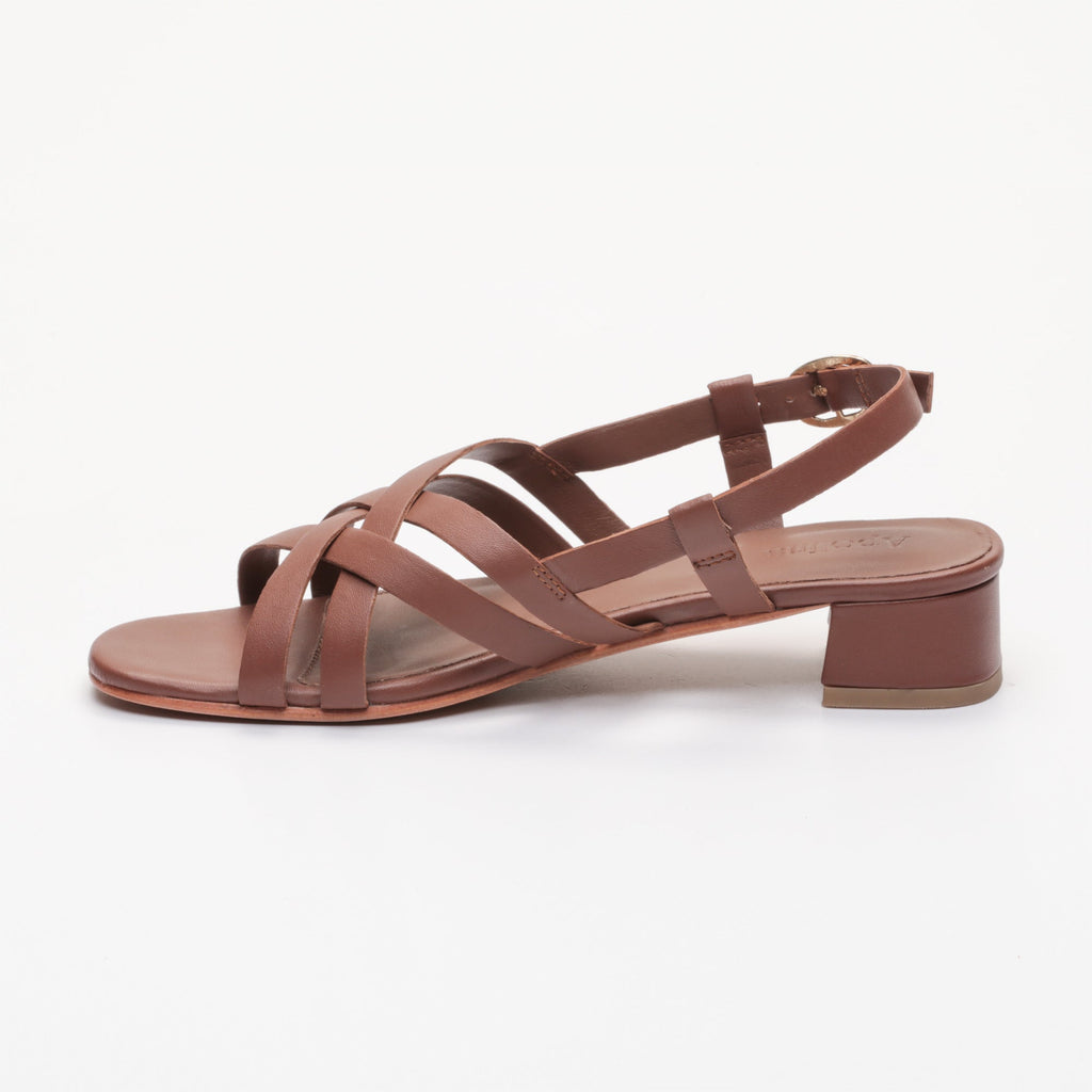 Apolina - Sandalias Tacón Doris - Marrón