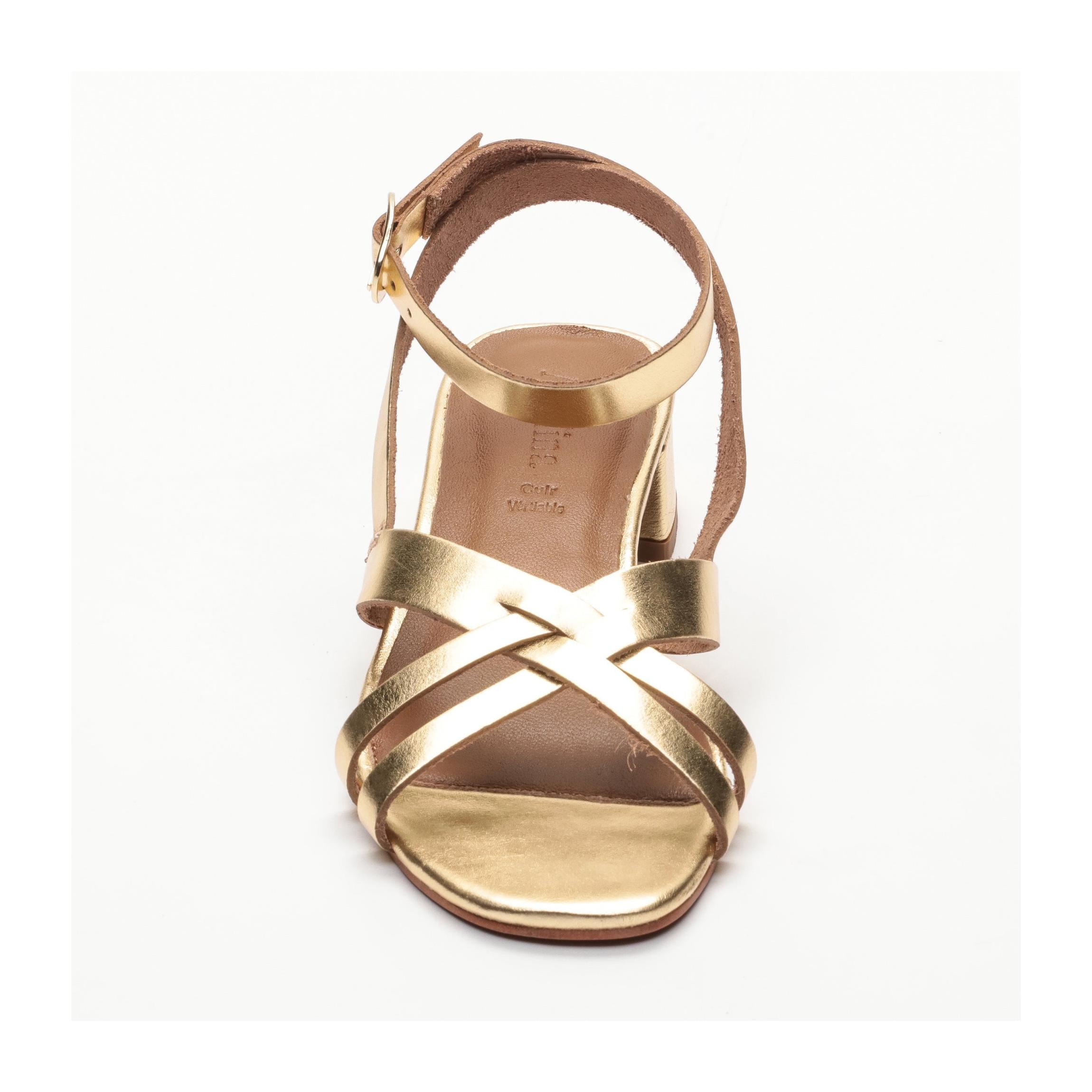Salem Heeled Sandals - Gold