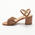 Apolina - Sandalias Romane Tacón - Marrón