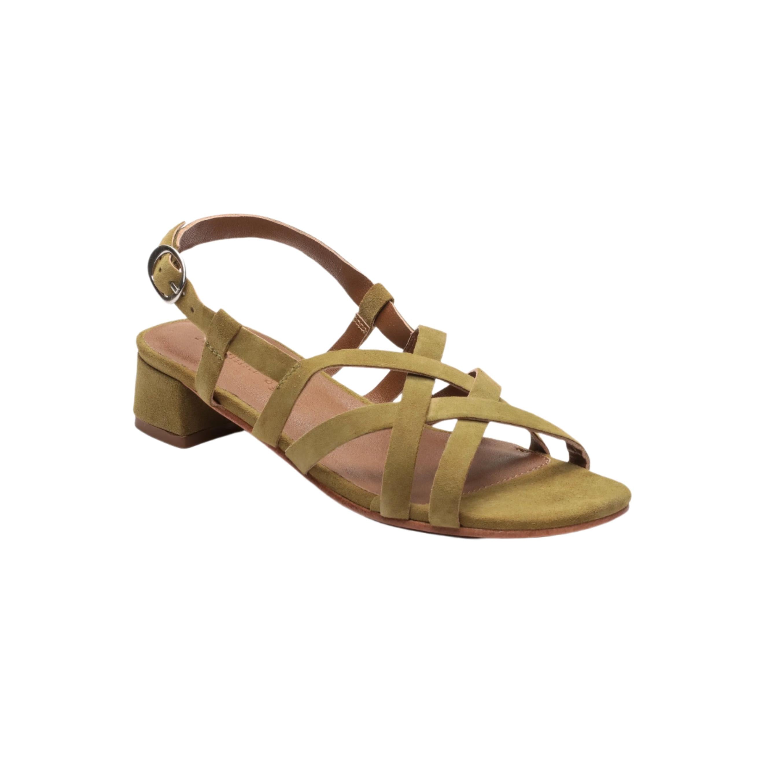 Doris Heeled Sandals - Green