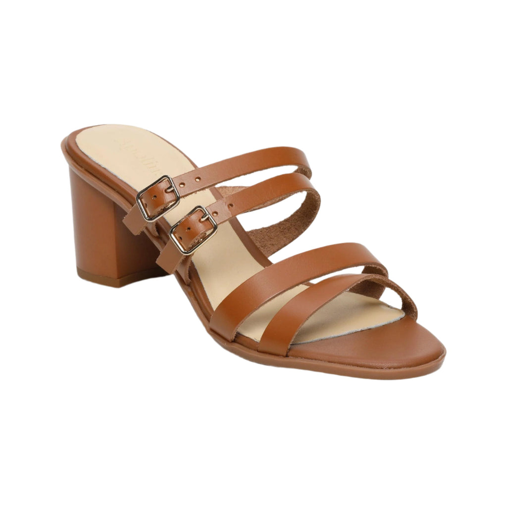Apolina - Zag Heel Mules - Brown