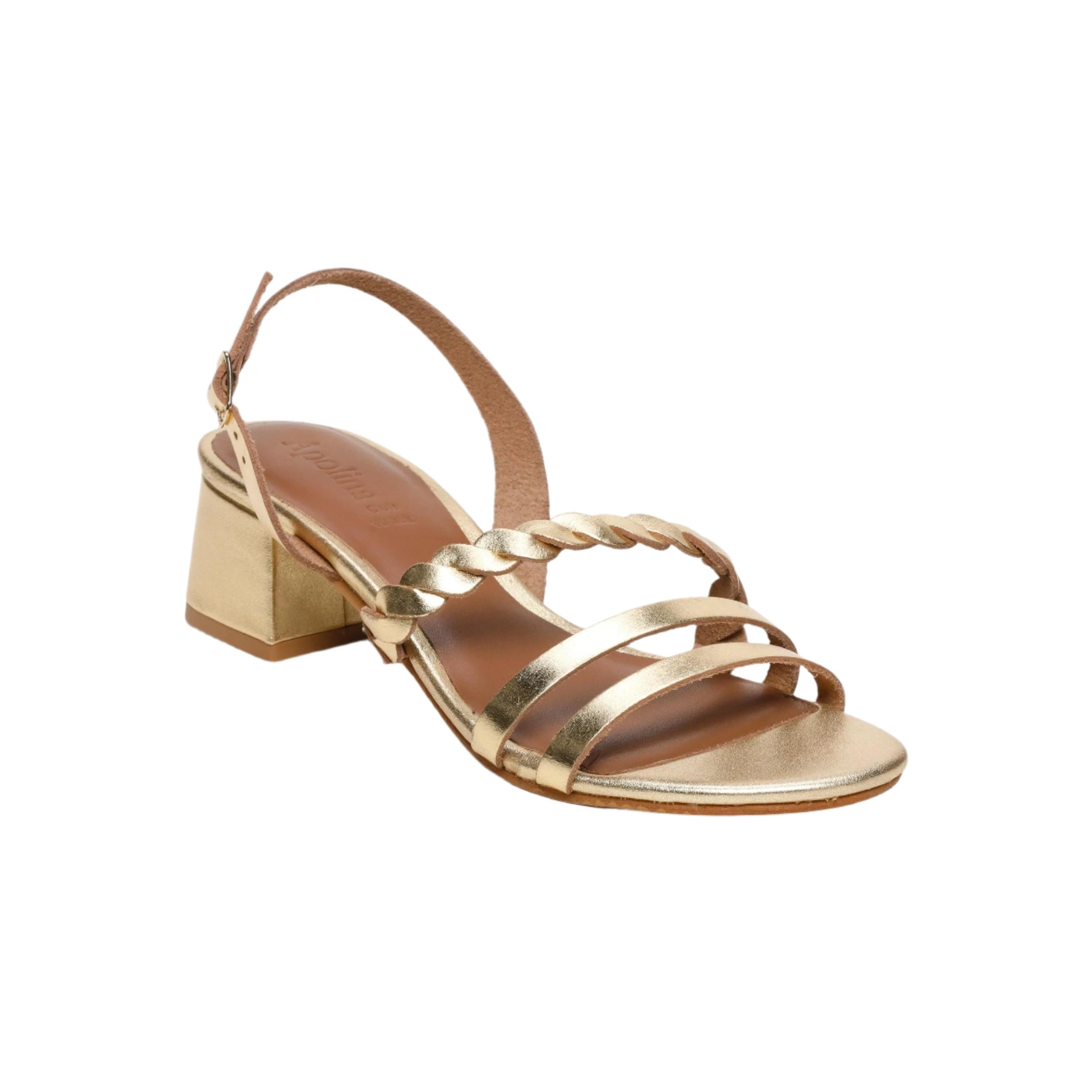 Saranda Heeled Sandals - Gold