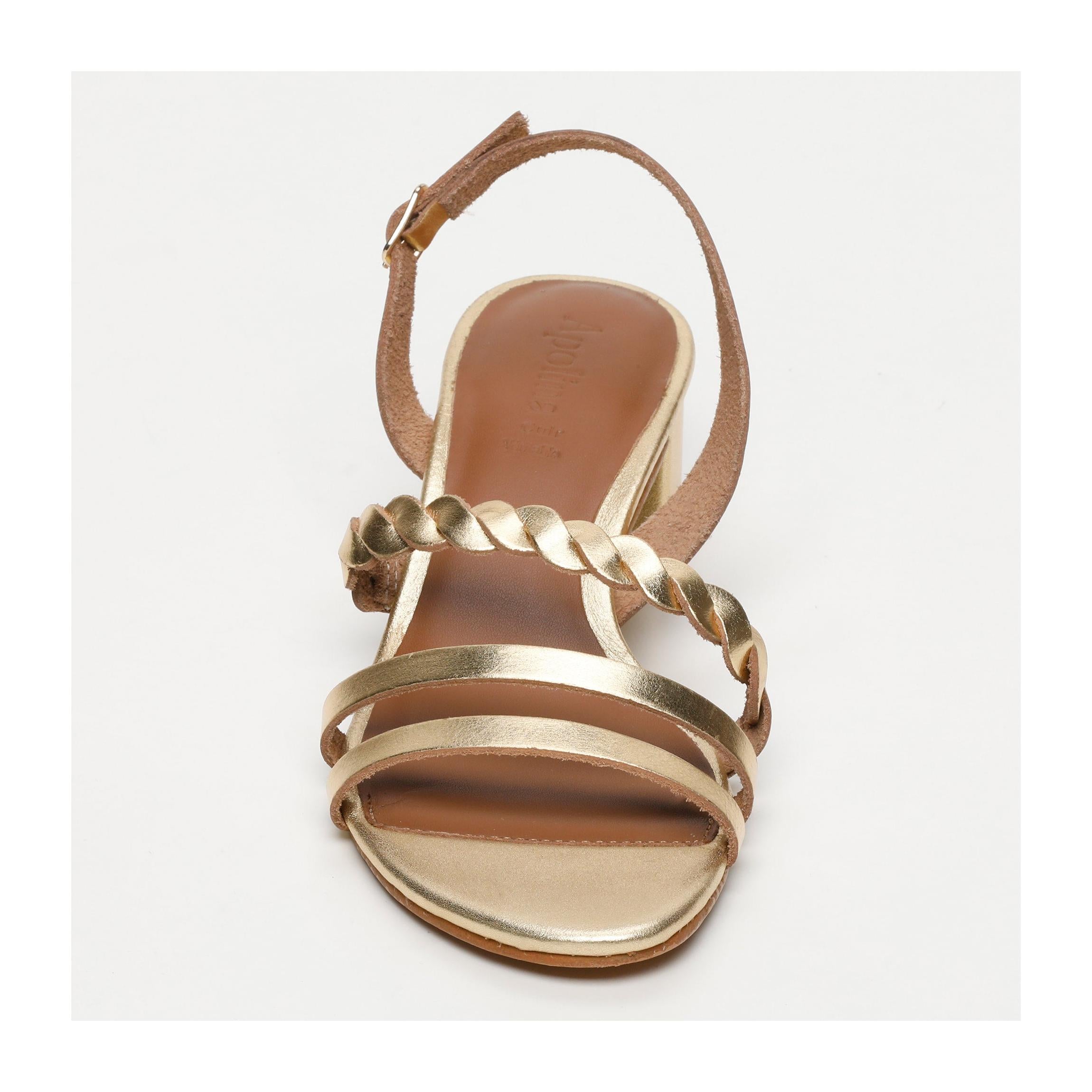 Saranda Heeled Sandals - Gold